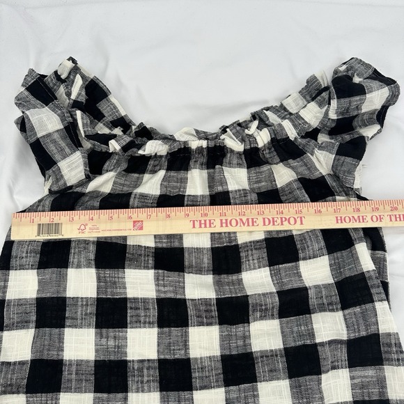 Anthropologie Corey Lynn Calter Gingham Linen Blend Coastal Chic Off Shoulder S - Picture 9 of 9